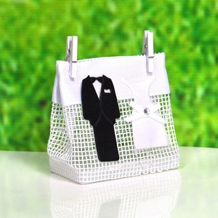 Bolsas de Regalo para Bodas con Pinzas de Madera (12 uds.)
