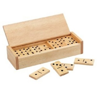 JUEGO DE DOMIN&Oacute; DE MADERA