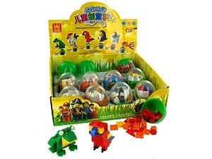 BLOQUES DE CONSTRUCCI&Oacute;N BRICKS EN BOLA SORPRESA (12 uds.)