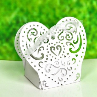 Cajitas de Boda Cortadas con L&aacute;ser para Detalles (12 uds.)