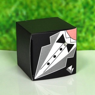 CAJA DE REGALO BODA - MODELO ESMOQUIN (12 ud.)