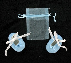 Zapatitos de Beb&eacute; con Bolsa de Regalo - Azul (12 pares)