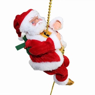 PAP&Aacute; NOEL TREPADOR CON M&Uacute;SICA (2 uds.)