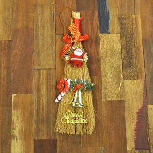 Colgador de Puerta Navide&ntilde;o Escoba (12 uds.)