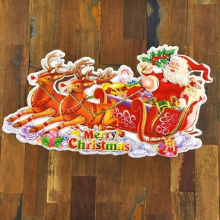 CARTEL DECORATIVO DE 2 PIEZAS - TRINEO (1 ud.)
