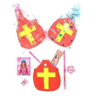Mitra de San Nicol&aacute;s Rellena con Art&iacute;culos de Papeler&iacute;a (12 ud.)