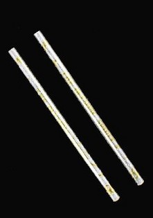 L&Aacute;PICES DE MADERA PLATA/AMARILLO (144 uds.)
