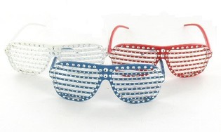 Gafas Shutter Shades con Bling Bling (10 uds.)