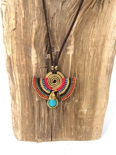 Collar HANDMADE ORIGINALS con Bluestone Rojo/Marr&oacute;n (1 ud)