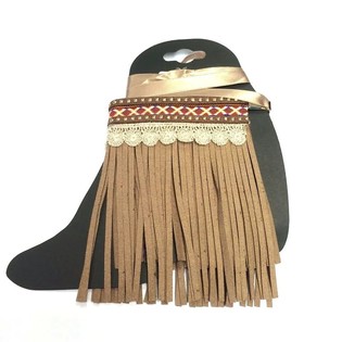 Decoración de Botas de Lujo con Flecos Cognac (1 ud)