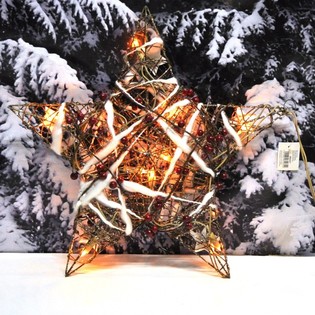 GRAN ESTRELLA DE NAVIDAD LUMINOSA DECORATIVA 45 CM (2 uds.)