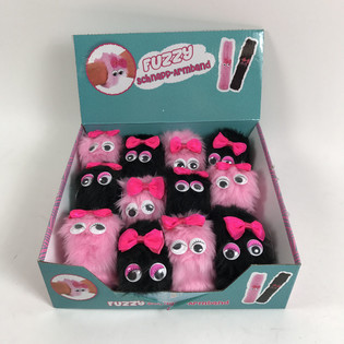 PULSERAS DE PRESIÓN DE PELUCHE FUZZY / CLIC (12 uds.)