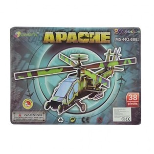 Gran Puzle 3D &ndash; Helic&oacute;ptero Apache (3 uds.)