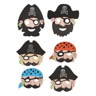 Máscaras de Pirata de Espuma para Niños (24 ud.)