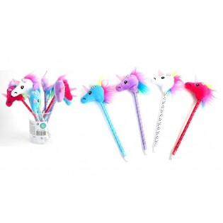 BOLÍGRAFOS DE UNICORNIO DE PELUCHE (12 uds)