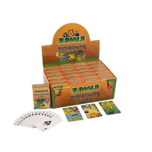 MINI CARTAS DE JUEGO – MODELO: JUNGLA EN EXPOSITOR (24 uds.)