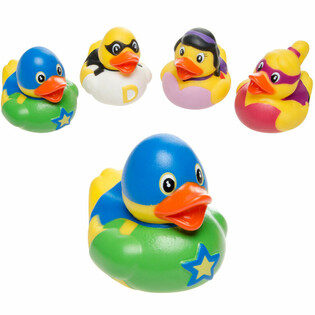 Mix Patitos de Ba&ntilde;o Superh&eacute;roes - 5x5 cm (4 uds.)