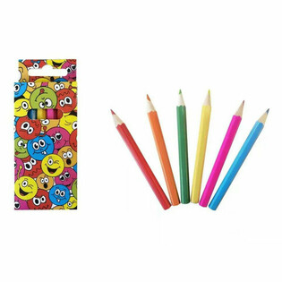Juego de lápices de colores Smiley (6 piezas) - Expositor 24 unidades