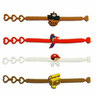 Pulseras de Pirata de Silicona para Niños (12 uds.)