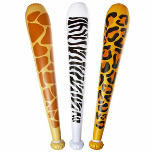 MAZO INFLABLE GRANDE ANIMALES SALVAJES - 85CM - COLORES MIXTOS (12 uds.)