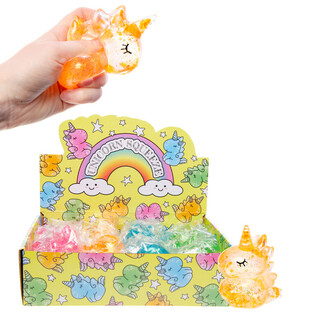 UNICORNIO SQUEEZE / ANTIESTRÉS - COLORES MIXTOS - EN DISPLAY (12 uds.)