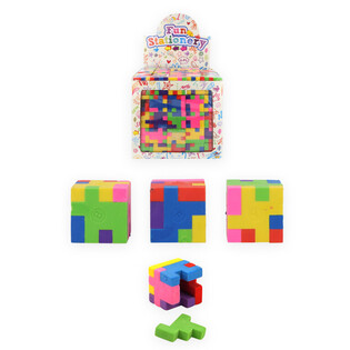 GOMA CUBO DE ROMPECABEZAS - EN EXPOSITOR (120 uds)