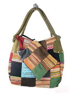 Art.nr: 97731B - BOLSO DE PATCHWORK B-FAIR PEQUE&Ntilde;O VERDE (1 ud)
