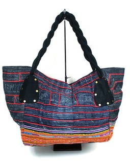 Bolso de Brocado B-Fair Peque&ntilde;o, Negro/Denim (1 ud)